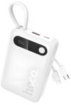 hoco. J171A аварийно зарядно устройство 2 USB+Type-C гнездо 20000mAh, PD бързо зарядно устройство + фиксиран кабел Type-C/мълния, БЯЛ J171A_W (J171A_W)