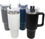 CEPEWA GmbH Egyszínű termo bögre (+tető, szívószál) 1200ml szürke