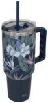 Jactal SA Termo bögre mintás (+tető, szívószál) 1200ml kék