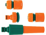 TOYA Set furtun 4 buc cu adaptor robinet 3/4" și 1" (89203)