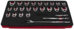 KROFTOOLS set chei Crowfoot (deschise) tip combinate, pentru hidraulică, 25 piese (8369)