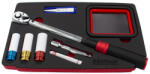 KROFTOOLS set cheie dinamometrică profesională cu accesorii, 8 piese, 1/2", 20-120 Nm, tavă cu spumă (K-8367) Trusa unelte