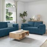 vidaXL Set de canapele cu perne, 3 piese, albastru, catifea GartenMobel Dekor (3324676) Canapea