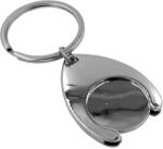 Cridem Breloc cu moneda pentru carucior de cumparaturi, cromat, cu inel (83KRW17)