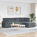 vidaXL Canapea modulara cu taburet si perne catifea gri închis GartenMobel Dekor (3321190) Canapea