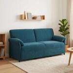 vidaXL Sofa cu 3 locuri albastru 198 x 83 x 95 cm Catifea GartenMobel Dekor (42033976) Canapea