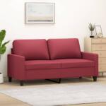 vidaXL Canapea cu 2 locuri, rosu vin, 140 cm, piele ecologica GartenMobel Dekor (359140) Canapea