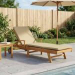 vidaXL Sezlong 100% poliester solid-teak GartenMobel Dekor (42032673)