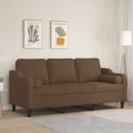 vidaXL Canapea cu 3 locuri cu pernute, maro, 180 cm, textil GartenMobel Dekor (3200856) Canapea