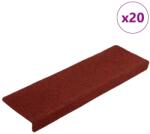 vidaXL Covorase pentru scari autoadezive, 20 buc. , 65x21x4 cm, margini dreptunghiulare, rosu bordeaux GartenMobel Dekor (3365719) Covor