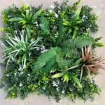  Panou decorativ artificial verde 50x50 cm pentru perete, interior/exterior (AT1CT-SH1A-DRST-PV05/50x50)