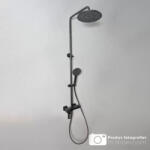 Korman Technik Coloana de dus din alama sanitara, negru mat, 3 functii, 110 cm, 9810H (AT1CT-D1OC-RS1S-9810H)