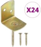 vidaXL Suporturi panou gard, forma L, 24 buc, metal galvanizat GartenMobel Dekor (145505)