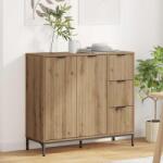 vidaXL Bufet Stejar Artizanal 89, 5 x 33 x 82 cm Lemn compozit GartenMobel Dekor (883463) Comoda