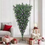 vidaXL Pom de Craciun artificial pre-luminat cu globuri, cu fir rasturnat GartenMobel Dekor (3396870)