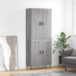 vidaXL Dulap înalt, gri sonoma, 69, 5x34x180 cm, lemn compozit GartenMobel Dekor (3195809) Comoda