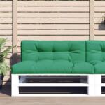 vidaXL Perna de paleti, verde, 120x40x12 cm, material textil GartenMobel Dekor (314477)