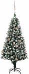 vidaXL Brad Craciun artificial cu LED-uri/globuri/conuri pin, 180 cm GartenMobel Dekor (3077617)