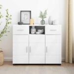 vidaXL Dulap din Lemn cu sertar Alb 88, 5 x 30, 5 x 73 cm Lemn compozit GartenMobel Dekor (880281)