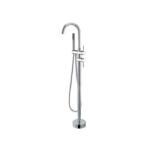Korman Technik Baterie de podea pentru cada, cadru rotund, alama sanitara crom CF2032 (AT1CT-D1OC-RS1S-CF2032)