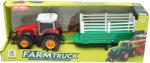  Tractor de jucarie rosu cu remorca, 30, 4 cm, pentru copii 3+ ani (DISLW90)