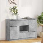 vidaXL Bufet cu sertar Gri din beton 100 x 30 x 65, 6 Lemn compozit GartenMobel Dekor (888790) Comoda