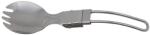 MFH Tacam camping pliabil din inox, set lingura si furculita compact (33434) Tacam