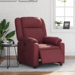 vidaXL Fotoliu rabatabil electric, rosu vin, piele ecologica GartenMobel Dekor (3205140)