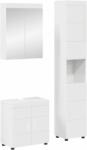 vidaXL Set de mobilier pentru baie TULUM 3 pcs Alb lucios GartenMobel Dekor (3398038)