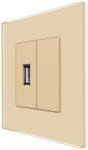 Luxion Priza USB + Blank cu Rama din Sticla LUXION SmartElectro IntelligentHouse (LX-MP029G-G)