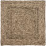 vidaXL Covor Basketweave Natural si negru 160 x 160 cm Iuta GartenMobel Dekor (42010501) Covor