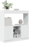 vidaXL Dulap înalt, alb, 92x33x100 cm, lemn prelucrat GartenMobel Dekor (855124) Biblioteca