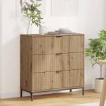 vidaXL Bufet stejar artizanal 79.5 x 33 x 82 cm Lemn compozit GartenMobel Dekor (883443) Comoda