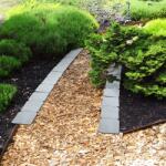Hessa Pachet 4 buc. Bordura Decorativa Plastic pentru Gazon sau Flori, Dimensiuni 25x10cm, Imitatie Piatra (11468I)