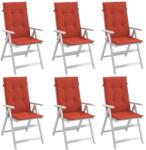 vidaXL Perne scaun spatar înalt, 6 buc. melanj rosu 120x50x4 cm textil GartenMobel Dekor (4002432)