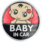  Ornament auto „Baby in Car cu adeziv, rosu, 13x13 cm (TS-121) (TCT-4555)