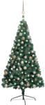 vidaXL Jumatate brad Craciun artificial cu set globuri verde 240 cm GartenMobel Dekor (3077567)