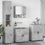 vidaXL Set de mobilier pentru baie Pe perete 4 pcs Gri din beton GartenMobel Dekor (3393006)