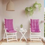 vidaXL Perne de scaun cu spatar înalt, 2 buc, roz, tesatura Oxford GartenMobel Dekor (377662)