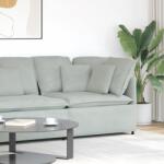 vidaXL Modul modular de colt pentru canapea cu perne gri deschis 100cm GartenMobel Dekor (4104459) Canapea