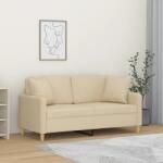vidaXL Canapea cu 2 locuri cu pernute, crem, 140 cm, textil GartenMobel Dekor (3200911) Canapea