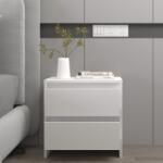 vidaXL Noptiera, alb, 45x34, 5x44, 5 cm, PAL GartenMobel Dekor (809845)