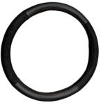  Husa volan M (37-38 cm) imitatie piele si alcantara, negru cu cusatura rosie (141123-1)