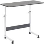Leziter Masa pentru laptop Leziter 80x40 cm, înaltime reglabila, cu roti, negru (LYHL-030-BL)
