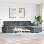 vidaXL Canapea modulara cu taburet si perne Gri închis GartenMobel Dekor (3321070) Canapea