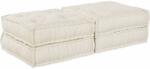 vidaXL Canapea puf modulara 2 locuri, convertibila, crem, textil GartenMobel Dekor (3315065)