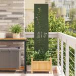 vidaXL Ecran de intimitate pentru gradina din otel, model bambus, oliv, 32x140 cm (876227)