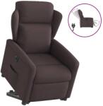 vidaXL Fotoliu electric rabatabil cu ridicare, maro închis, textil GartenMobel Dekor (3303159)