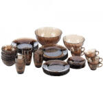 Luminarc Set masa din sticla fumurie 44 piese Beau Rivage, rezistent la caldura (28205) Serviciu de masa