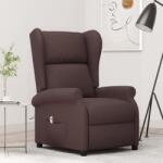 vidaXL Fotoliu rabatabil electric cu spatar aripi, maro, textil GartenMobel Dekor (3098324)
